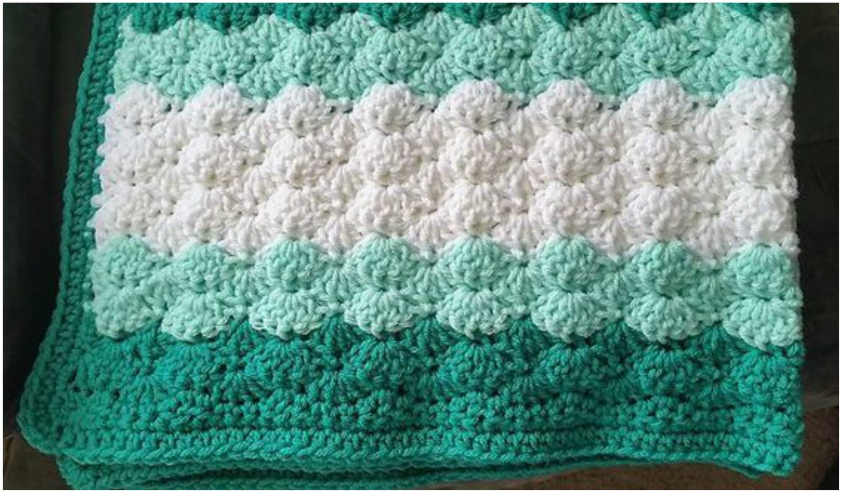 Crochet Shell Stitch Pattern Shell Stitch Ba Blanket Free Crochet Pattern Styles Idea