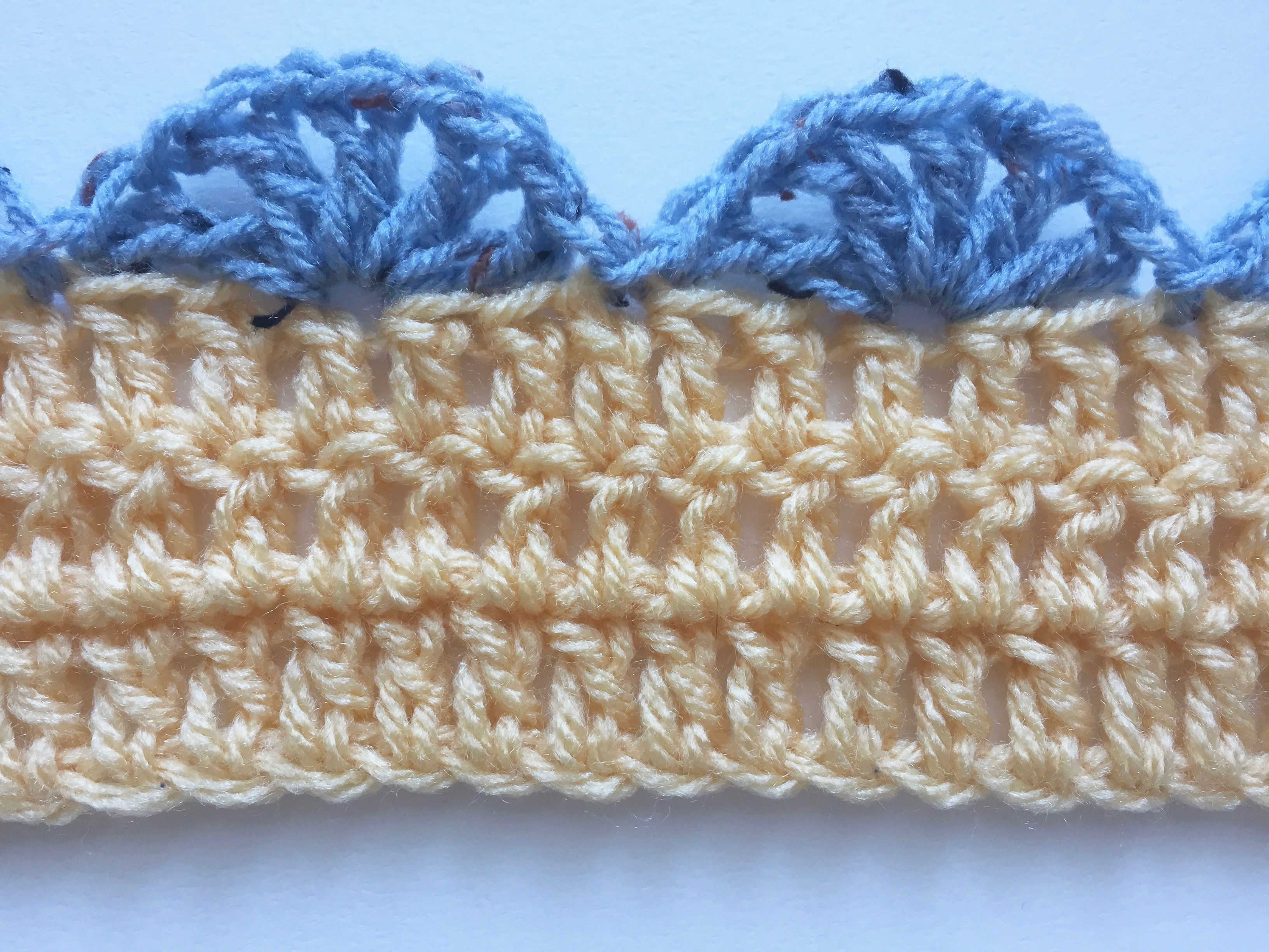 Crochet Shell Stitch Pattern Simple Shell Stitch Crochet Edging Pattern