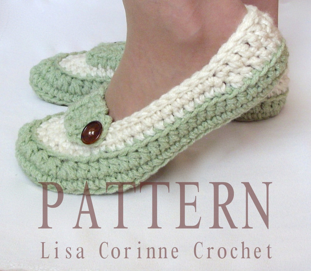 Crochet Shoe Pattern Crochet Slippers Pattern Womens House Slippers Ladies Etsy