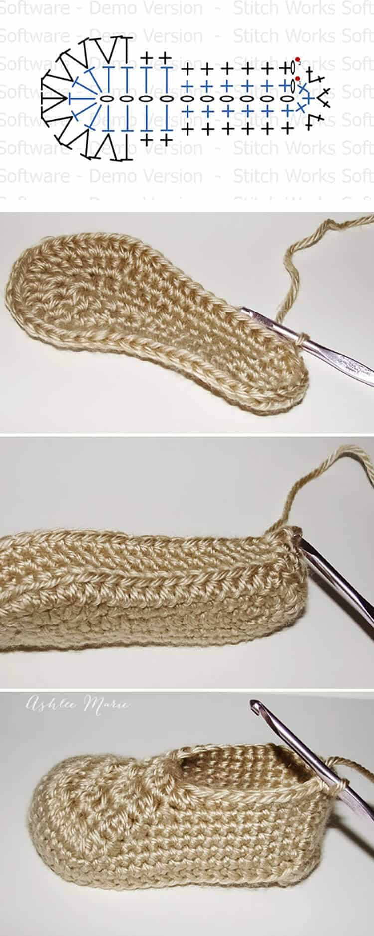 Crochet Shoe Pattern Crochet Wrap Around Button Infant Boots Girls And Boys Ashlee