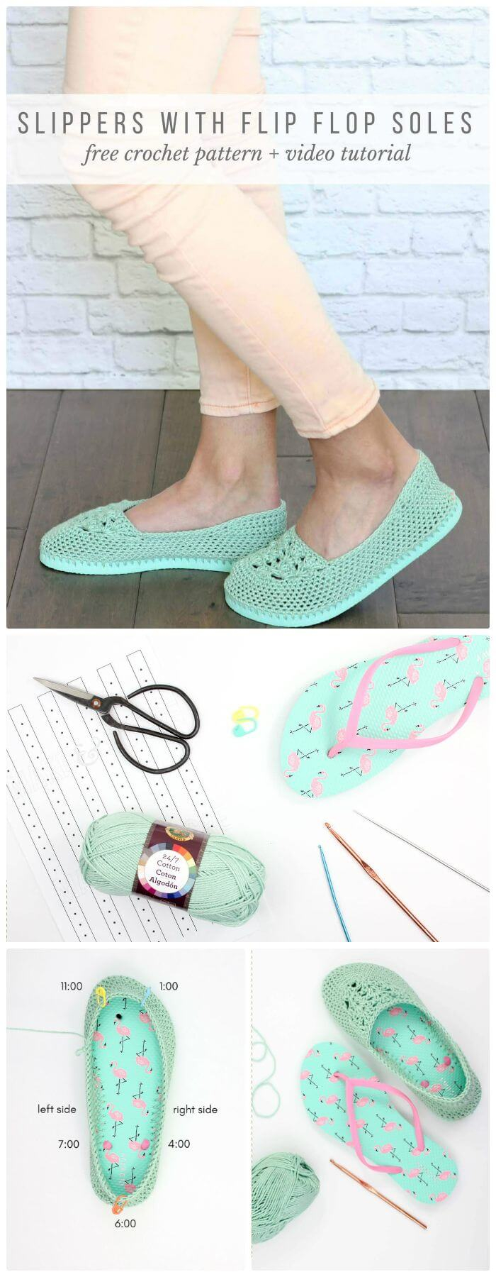 Crochet Shoes Pattern 22 Crochet Slippers Boot Shoes Flip Flops Free Patterns