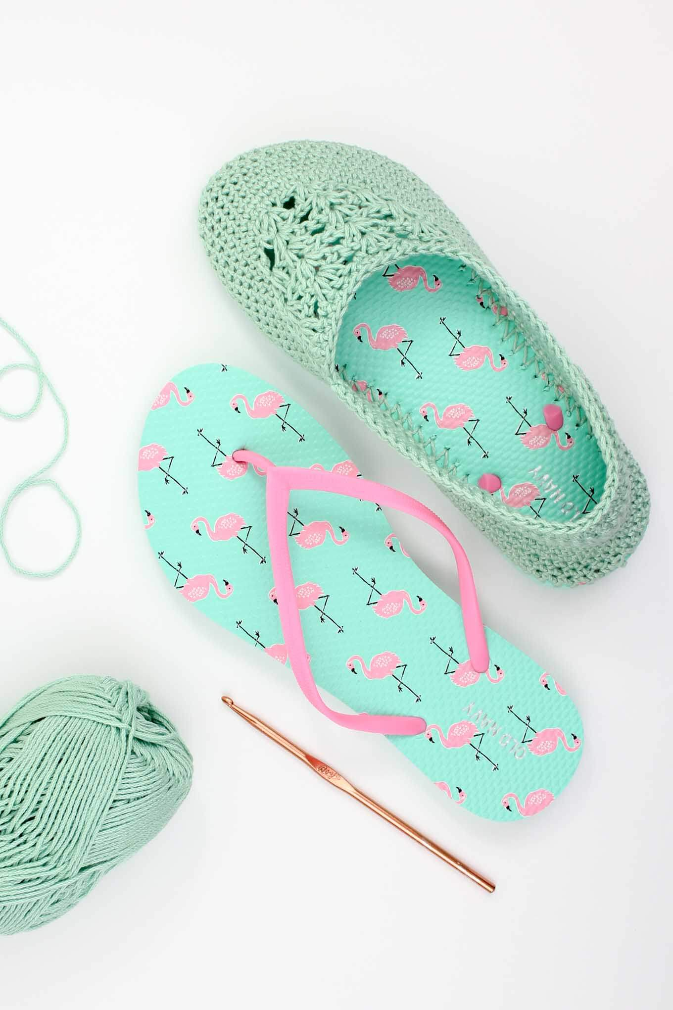 Crochet Shoes Pattern Crochet Slippers With Flip Flop Soles Free Pattern Video Tutorial