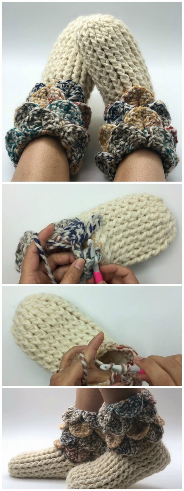 Crochet Slipper Boots Free Pattern Easy Crochet Slipper Boots For Adults