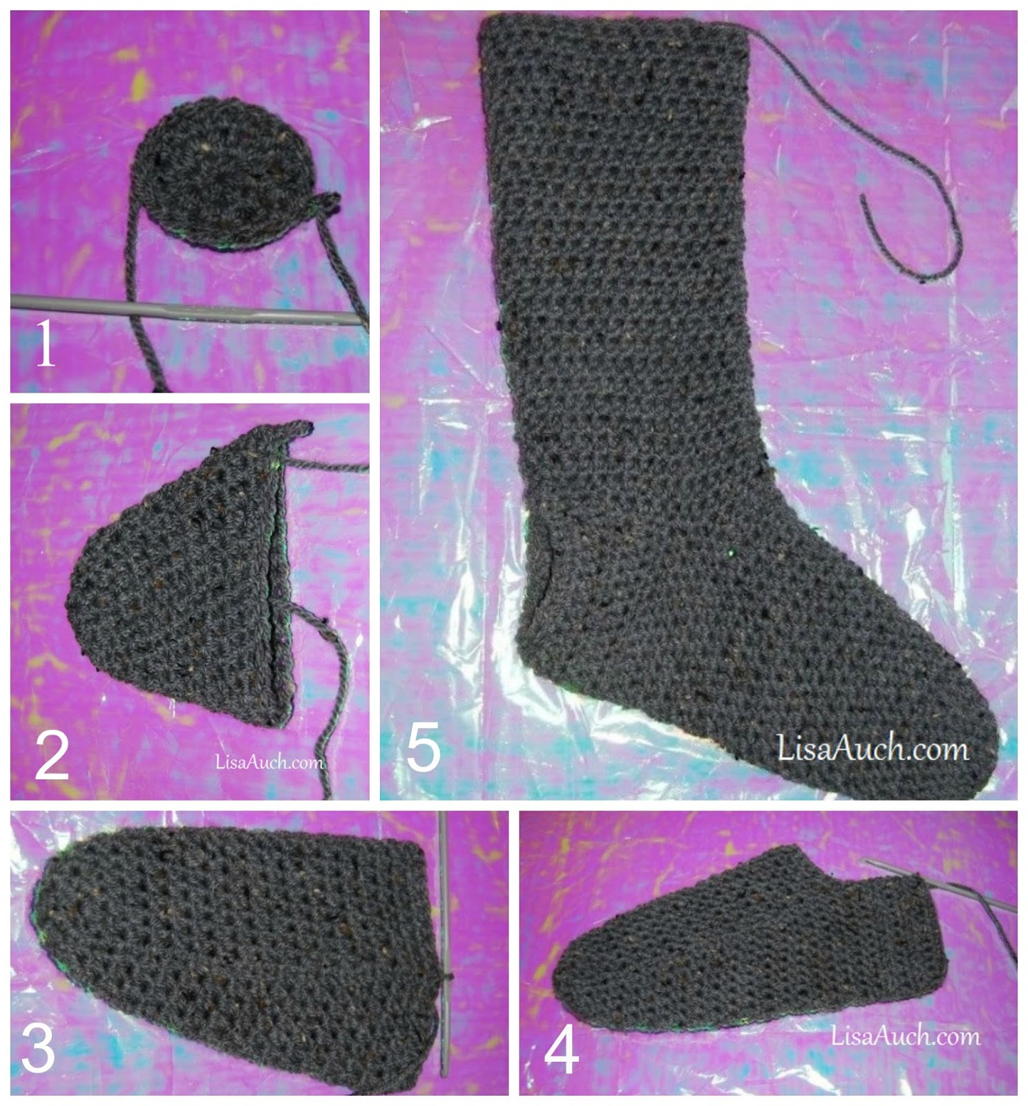 Crochet Slipper Boots Free Pattern Free Crochet Patterns And Designs Lisaauch Crochet Slipper Boots