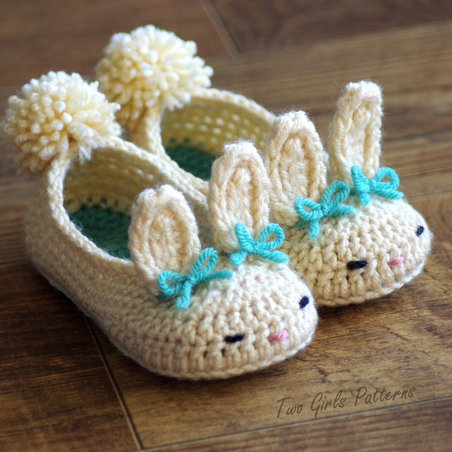Crochet Slipper Patterns For Toddlers Toddler Bunny Slippers 214 Classic Bunny Slipper Crochet Etsy