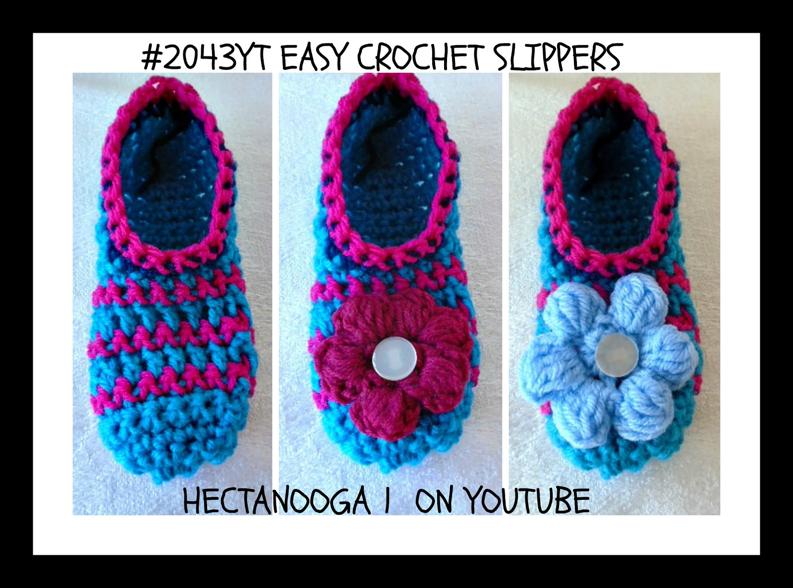Crochet Slipper Patterns Hectanooga Patterns Free Crochet Pattern 2043yt Easy Crochet