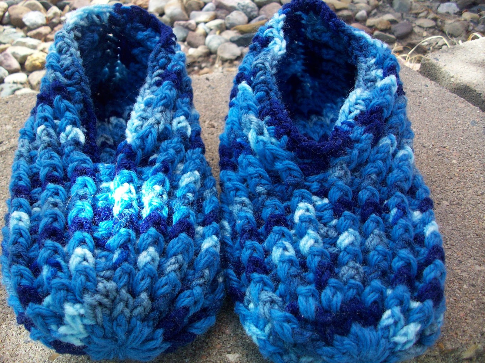 Crochet Slipper Patterns Treasures Made From Yarn Ribbed Slipper Pattern