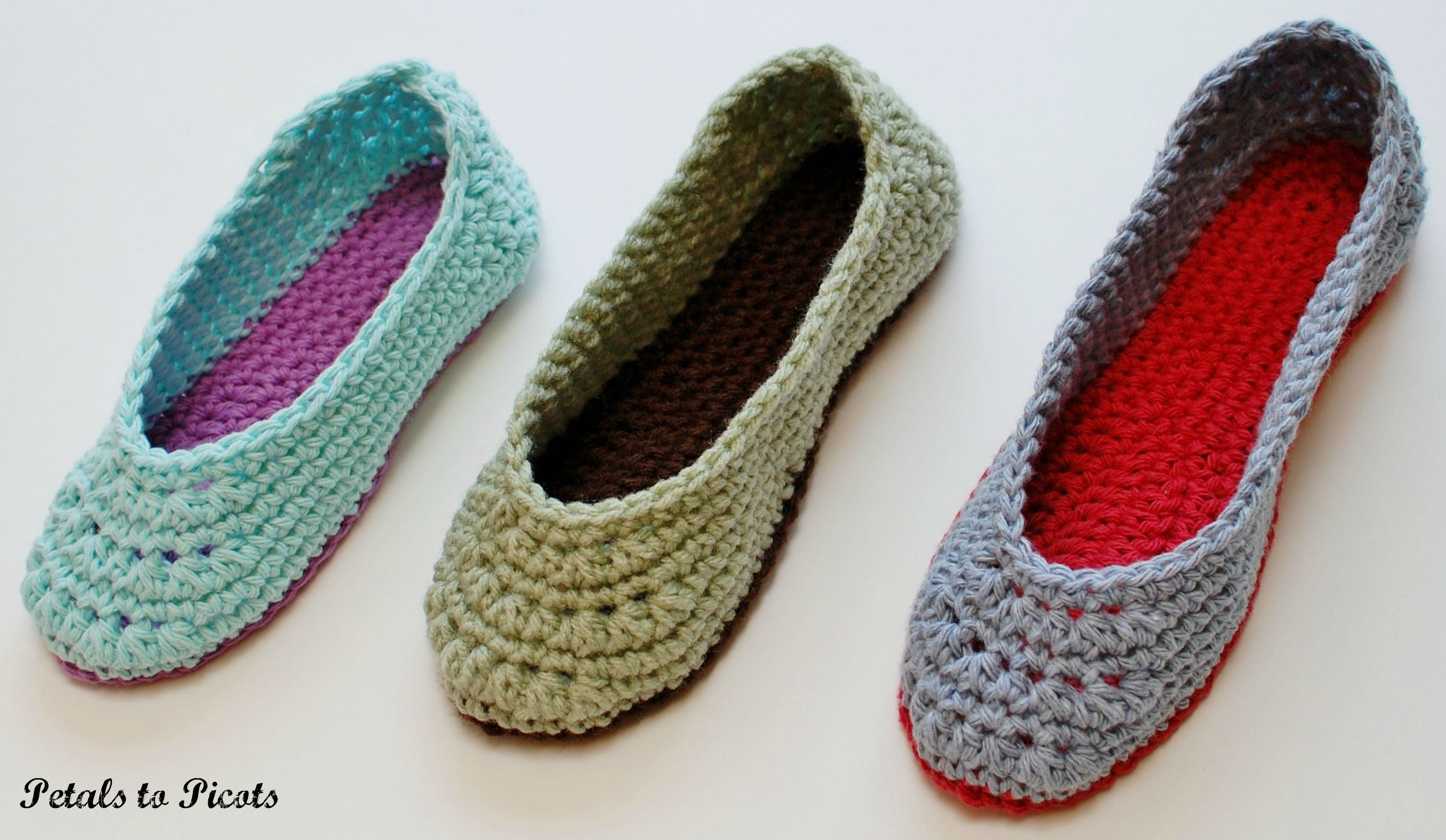 Crochet Slippers Pattern Crochet Pattern Ladies Slippers Womens Sizes 45 67 89 10