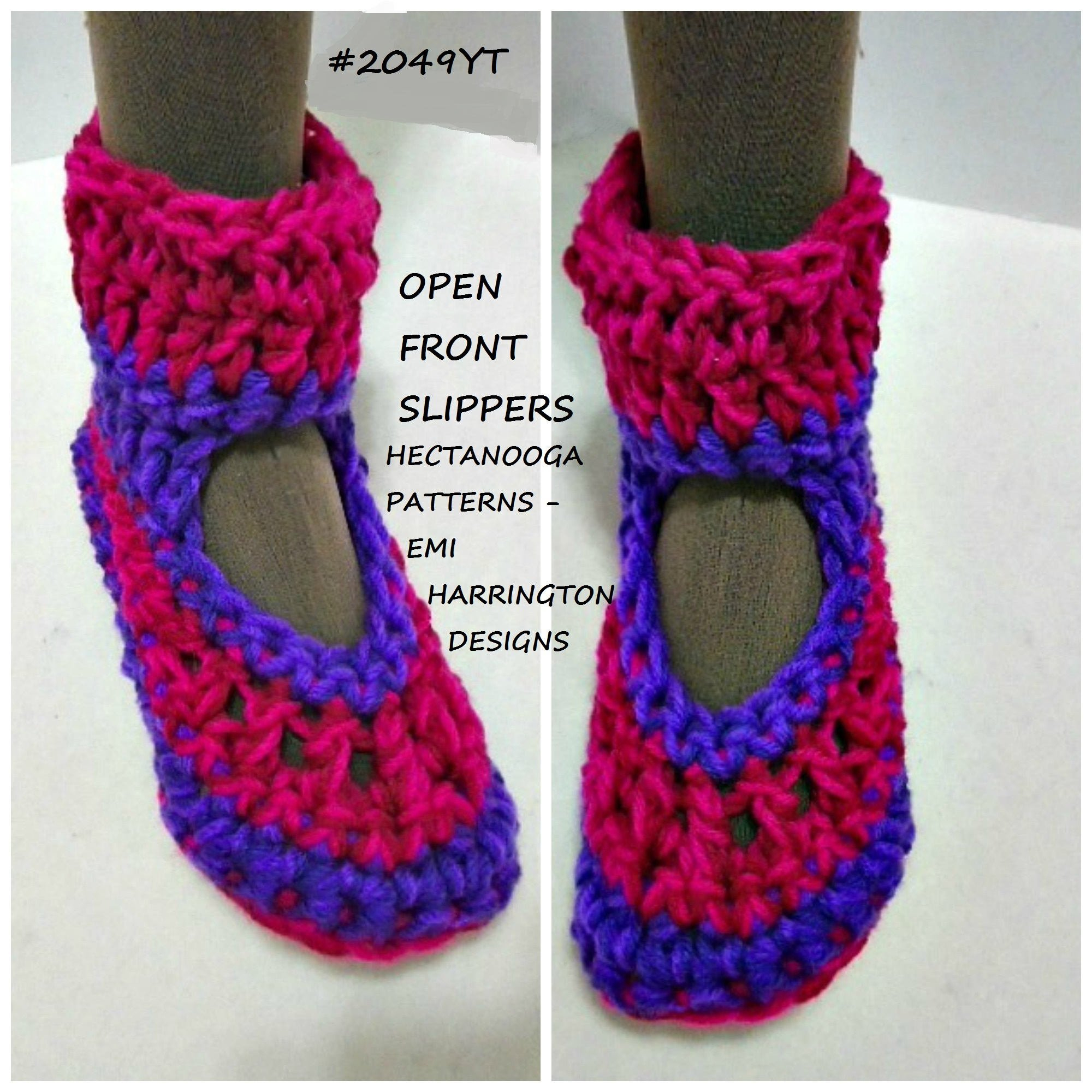 Crochet Slippers Pattern Crochet Slippers Pattern Open Front Slipper Easy Crochet Etsy