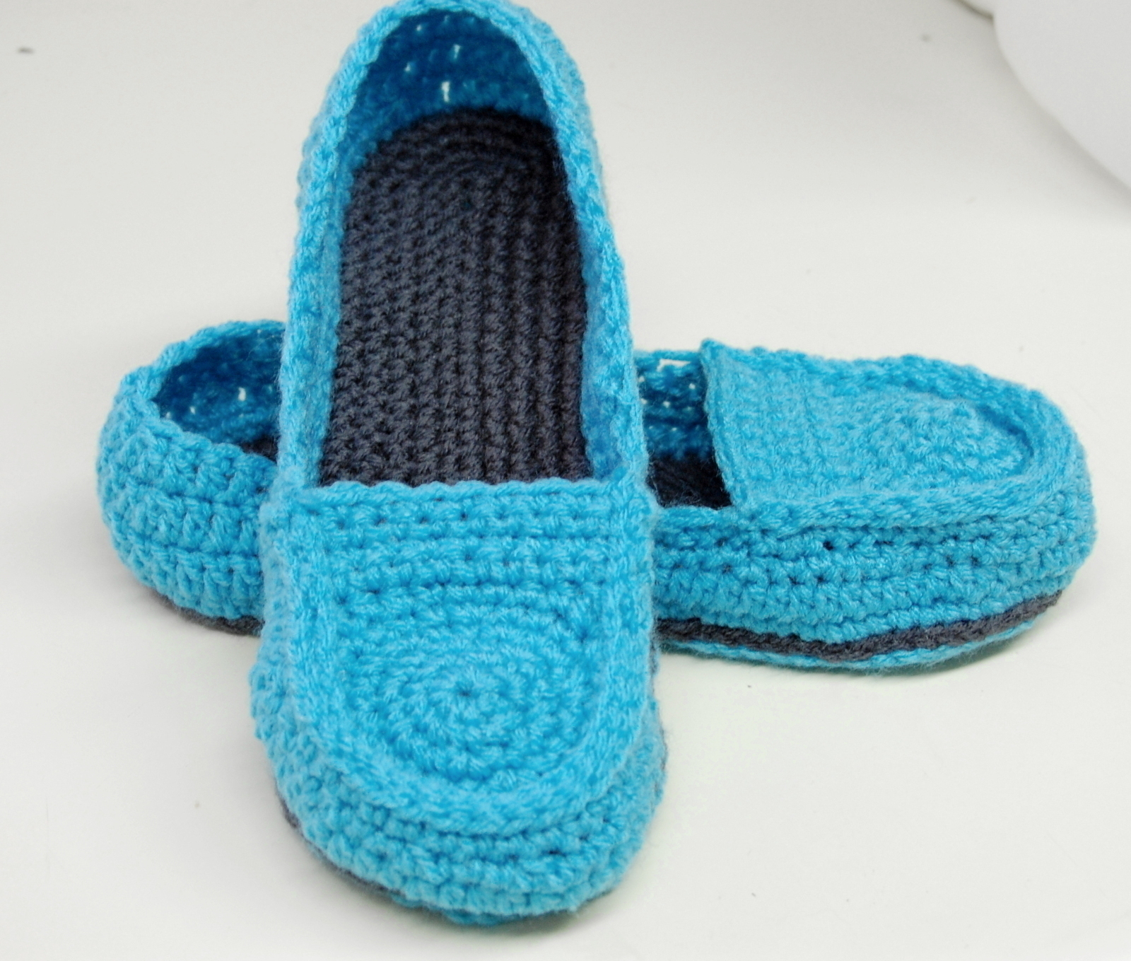 Crochet Slippers Pattern Free Crochet Pattern Womens Loafer Slippers A Pair Of Knit Or