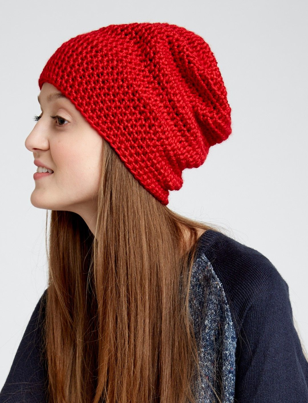 Crochet Slouchy Hat Pattern Free Free Slouchy Beanie Pattern Intended For Beginners And It Doesnt