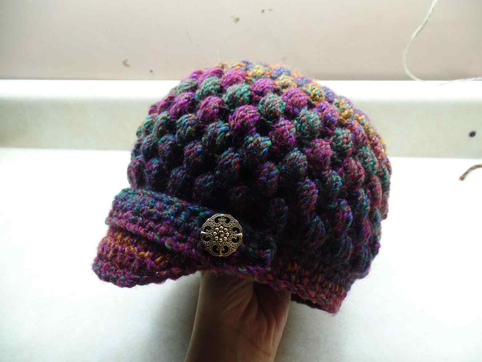 Crochet Slouchy Hat With Brim Pattern Crochet Slouchy Hat With Brim Pattern Inspb
