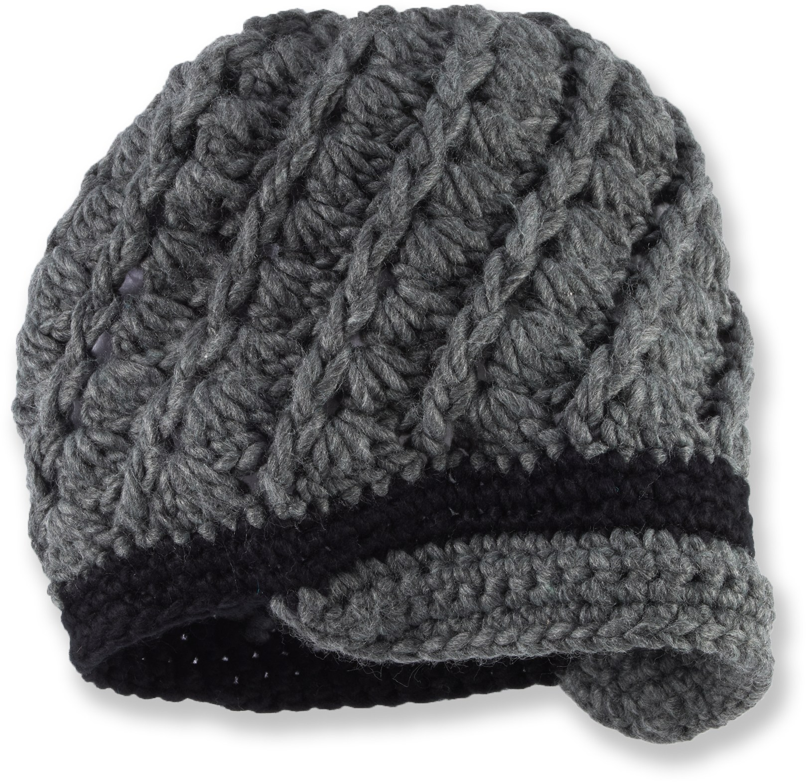 Crochet Slouchy Hat With Brim Pattern Free Pattern Crochet Womens Swirly Brimmed Hat Classy Crochet