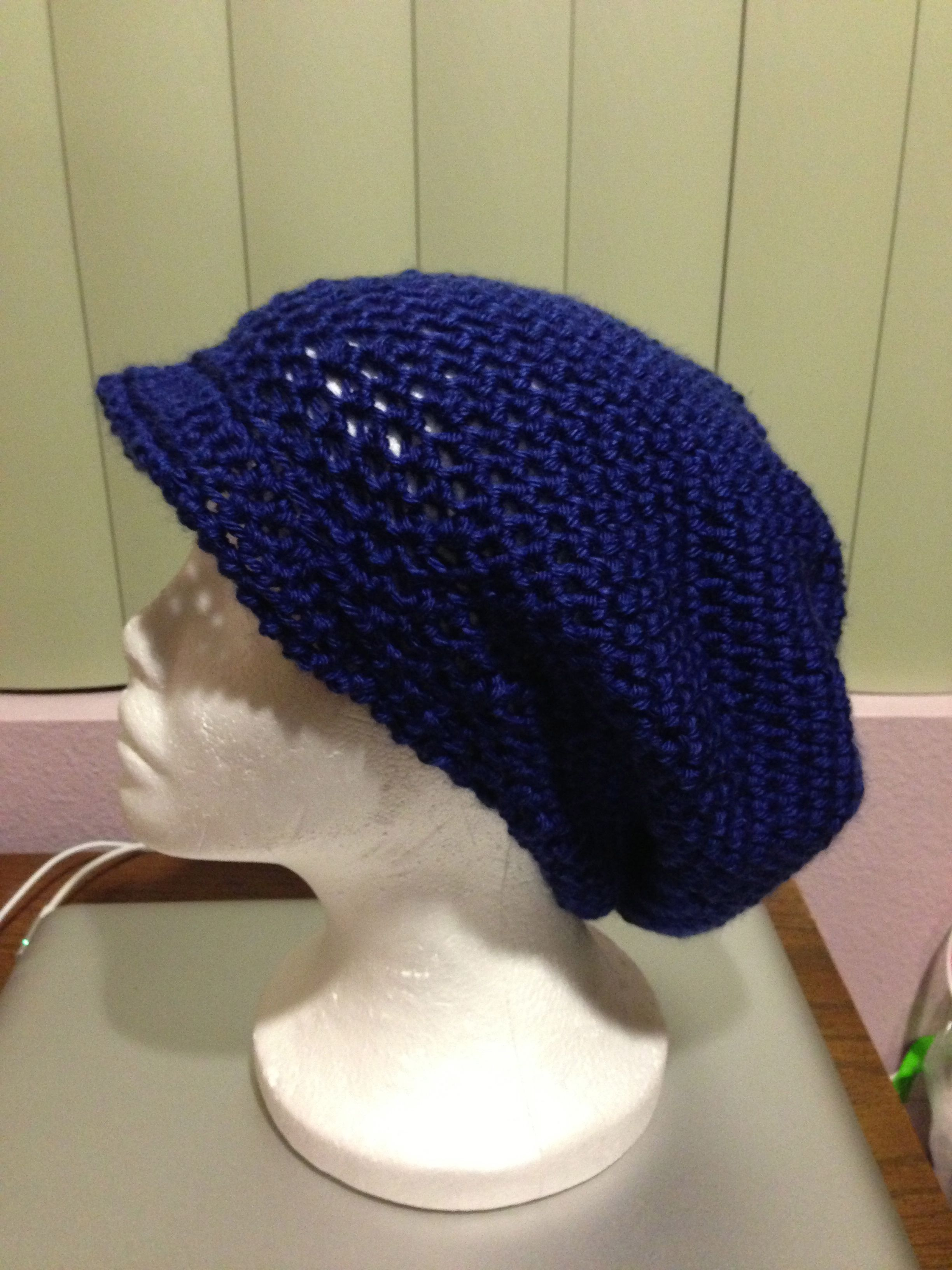Crochet Slouchy Hat With Brim Pattern Slouchy Hat I Added A Brim To Also Free Pattern For Brim The