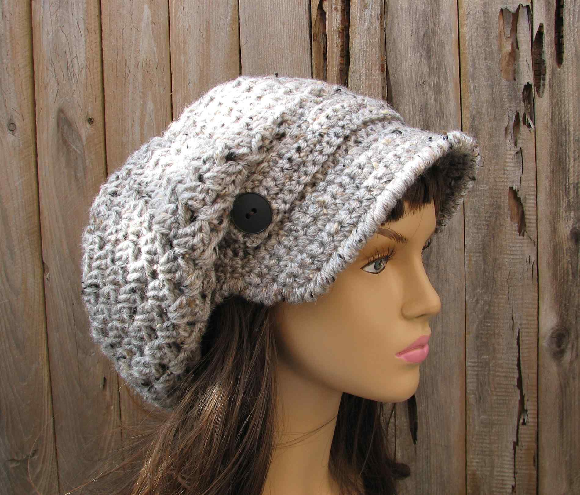 Crochet Slouchy Hat With Brim Pattern Slouchy Hat With Brim Pattern Knit Look Rhtherapycom Newsboy
