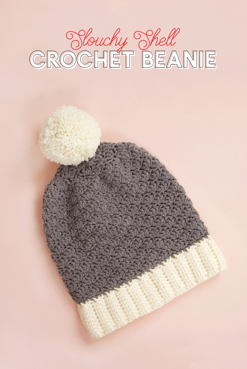 Crochet Slouchy Hat With Brim Pattern Slouchy Shell Crochet Hat Pattern Free Crochet Beanie Pattern