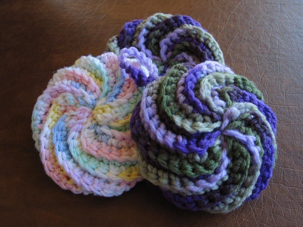 Crochet Spiral Scrubbie Pattern Crochet Spiral Scrub Needlework Crochet Spiral Crochet Knit