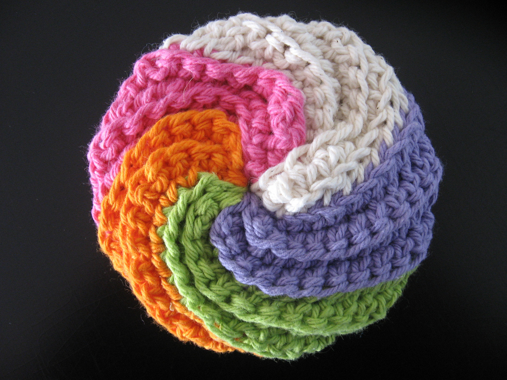 Crochet Spiral Scrubbie Pattern Spiral Scrubbie Multi Colored Blogged About Here Thekidne Flickr