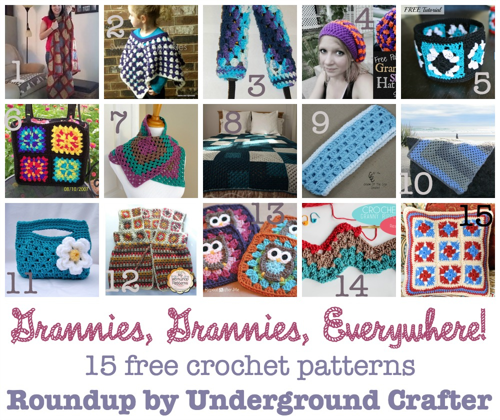 Crochet Squares Patterns 15 Free Crochet Patterns Grannies Grannies Everywhere