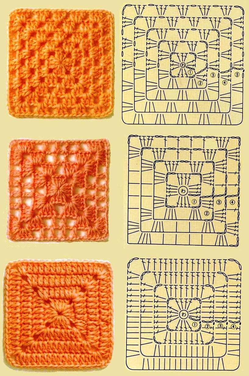 Crochet Squares Patterns Ana Maria Braga Crochet Colorido