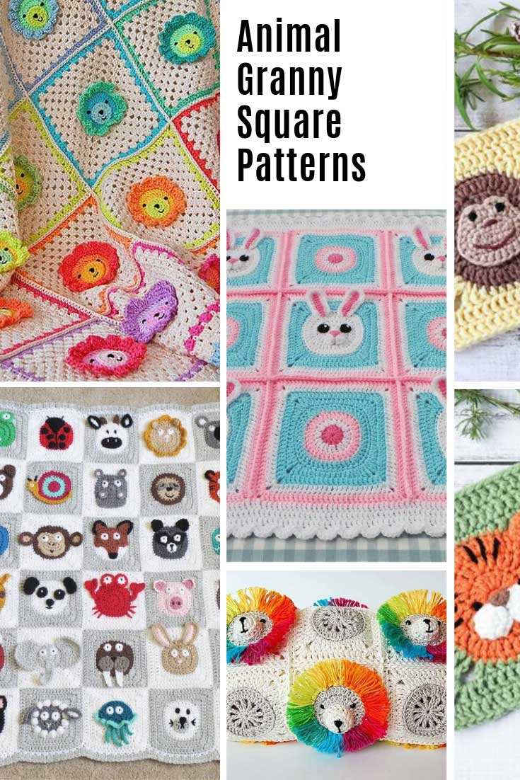 Crochet Squares Patterns Animal Granny Squares Perfect For Crochet Ba Blankets