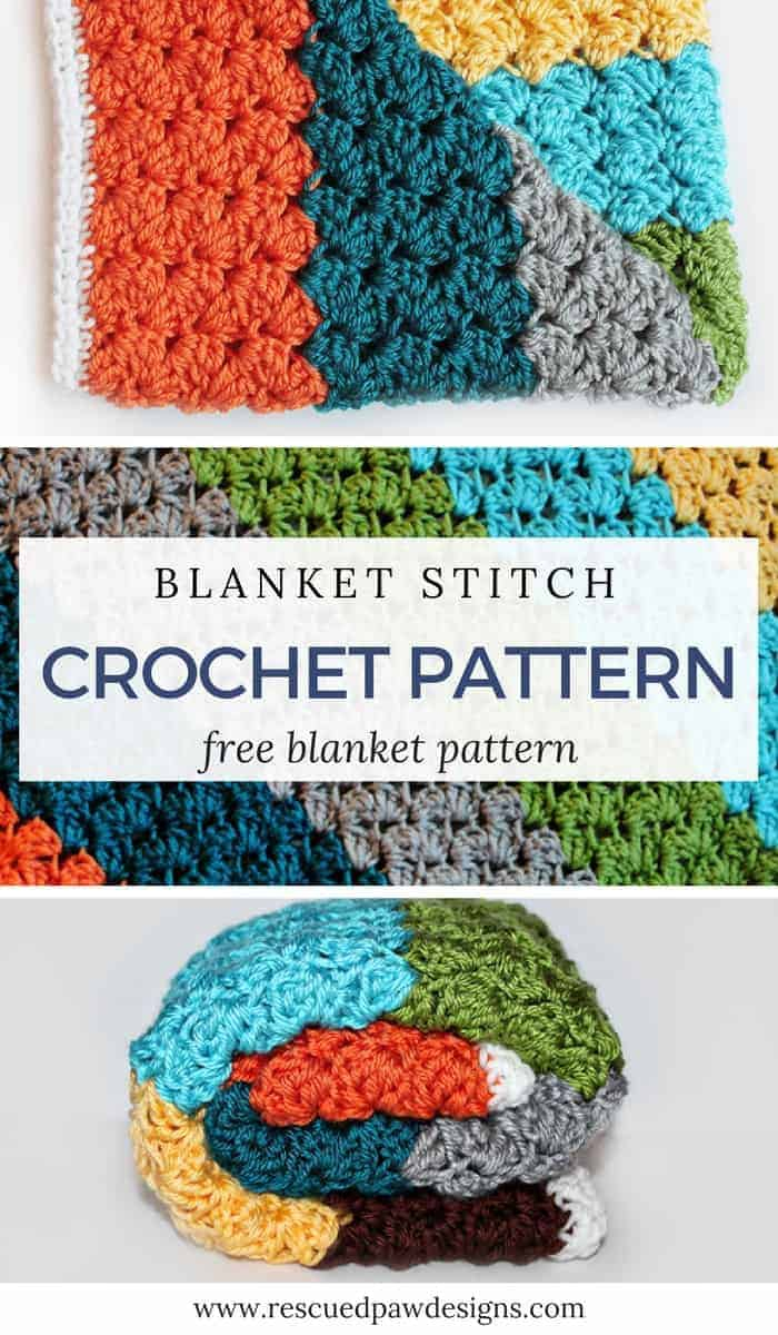 Crochet Stitches Patterns Crochet Blanket Stitch Pattern Rescued Paw Designs
