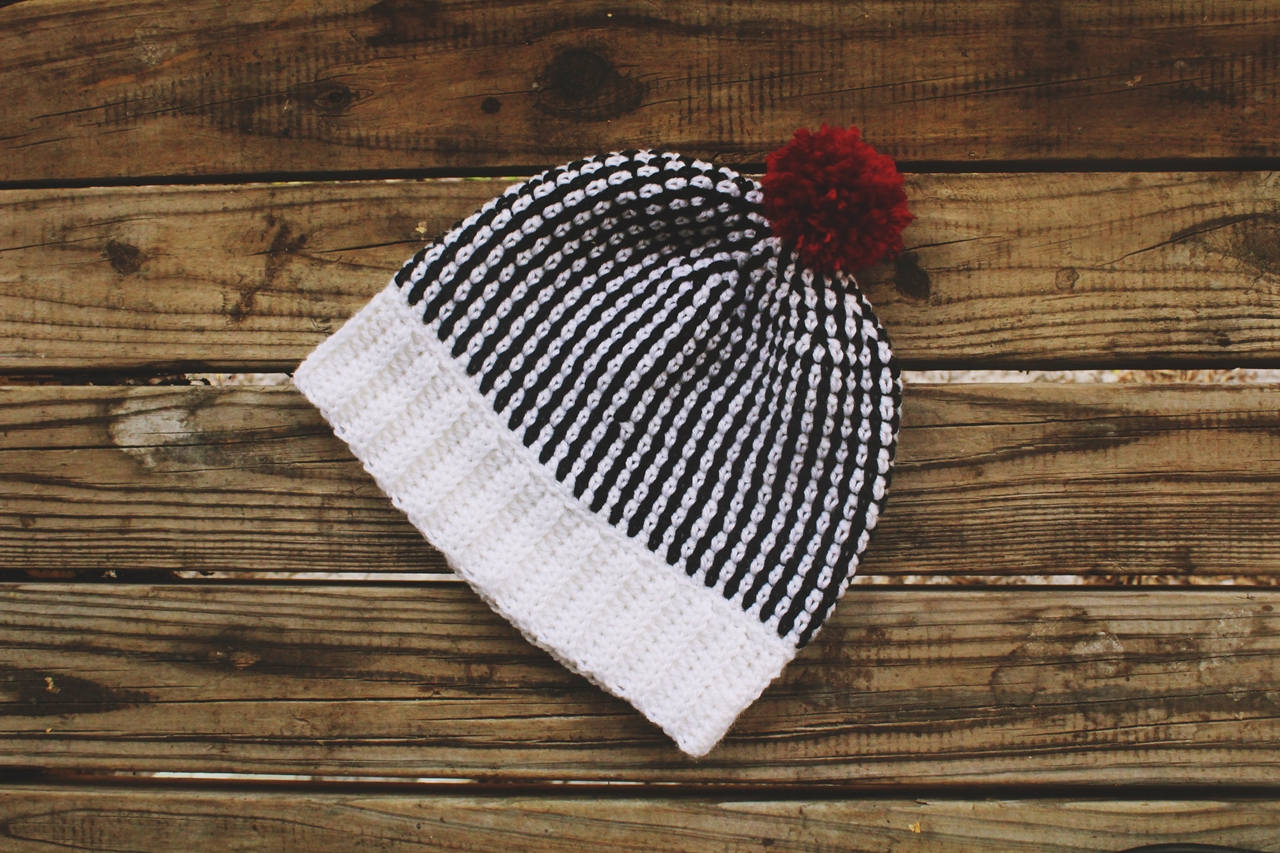 Crochet Striped Beanie Pattern Crochet Striped Hat Pattern Etsy