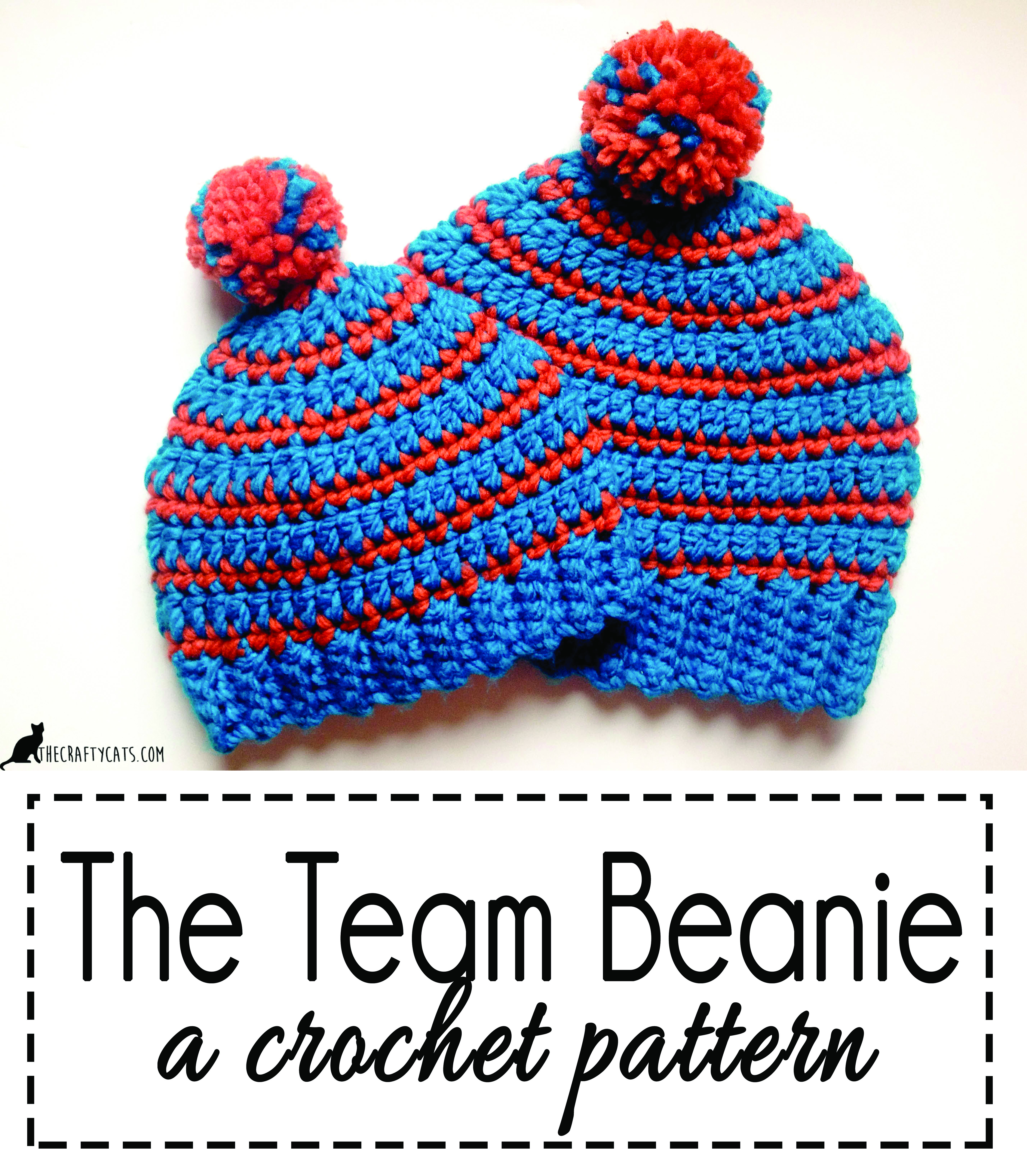 Crochet Striped Beanie Pattern The Team Beanie Crochet Striped Beanie And Messy Bun Hat Pattern