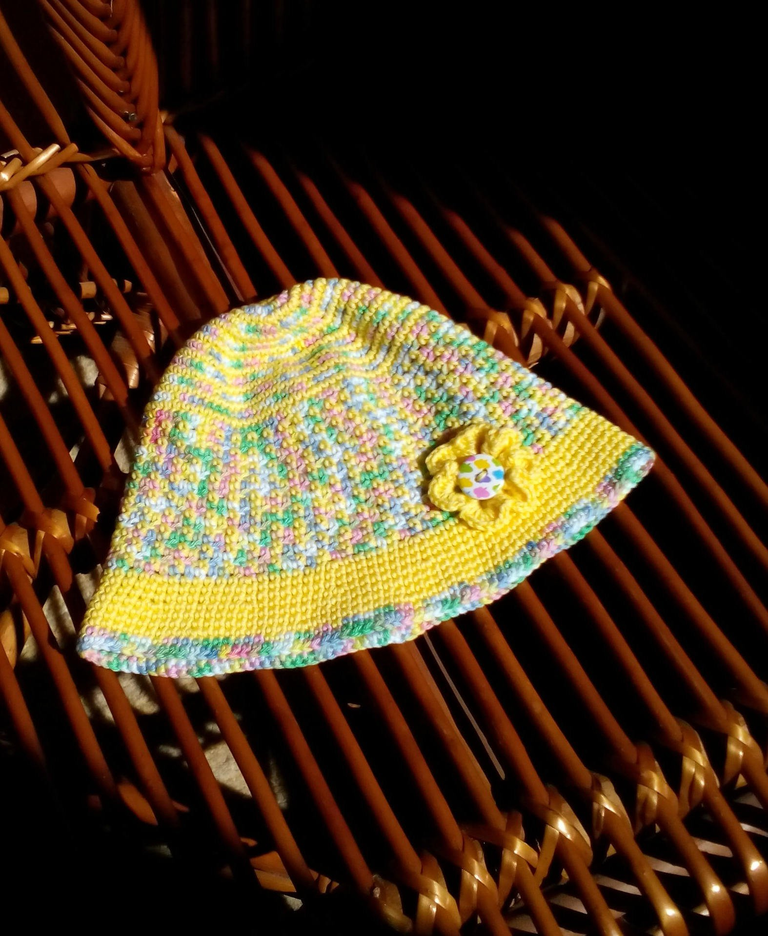 Crochet Sun Hat Free Pattern Colorful Crochet Kids Suns Hat Crochet Cotton Kids Sunhat Etsy