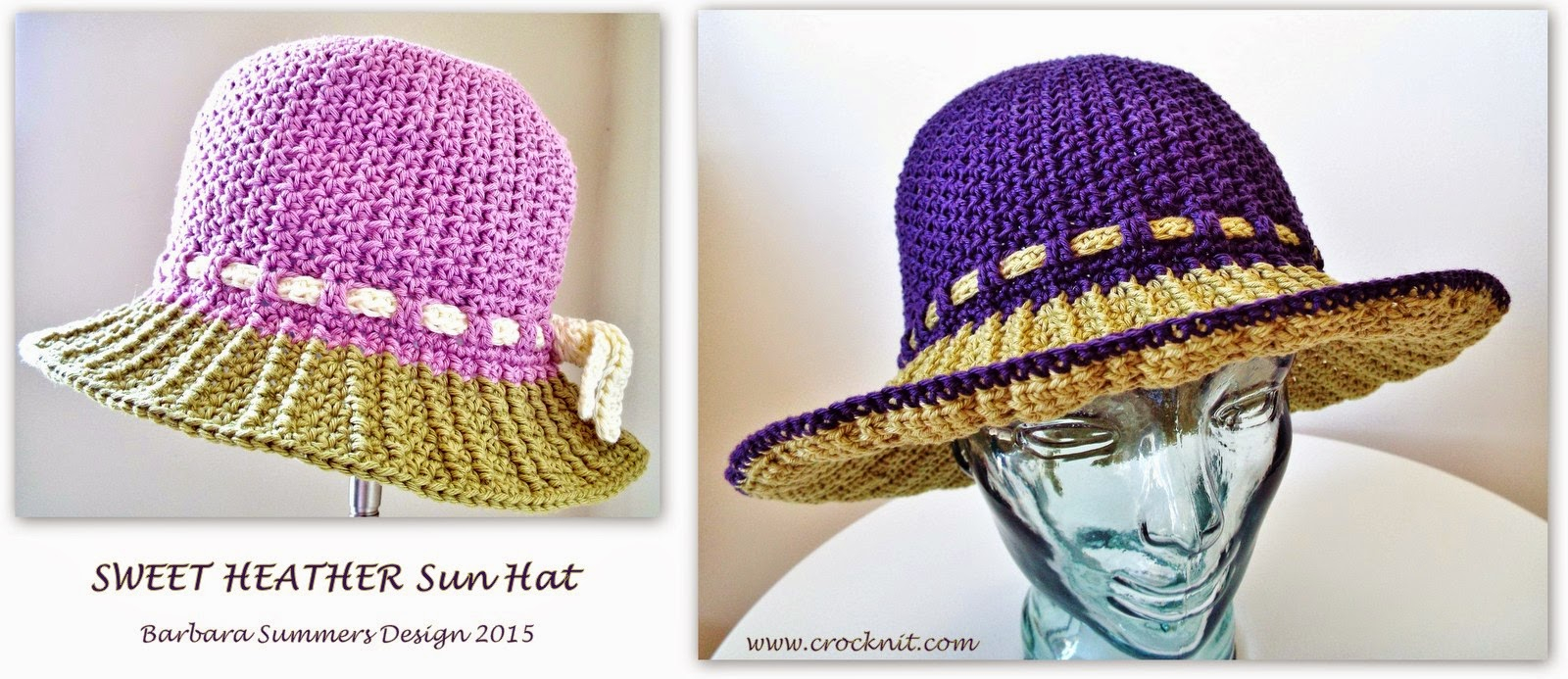 Crochet Sun Hat Pattern Microcknit Creations Sun Hat Short And Long Brim
