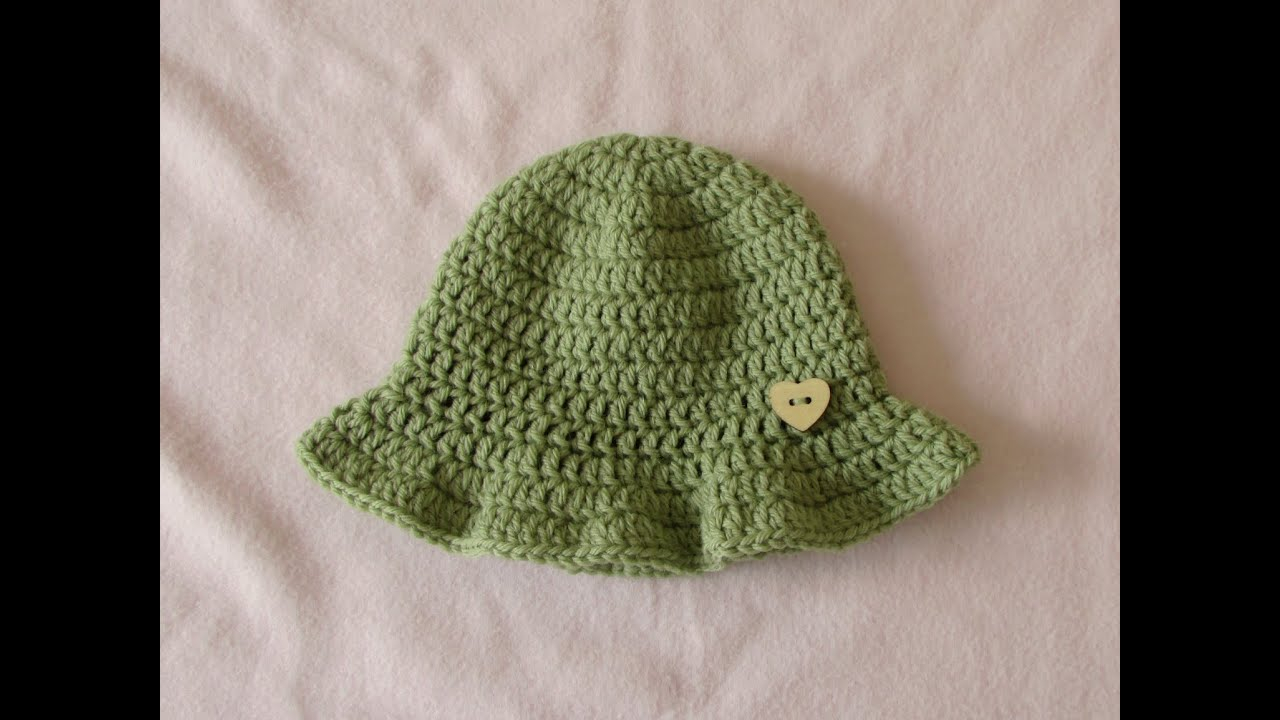 Crochet Sun Hat Pattern Very Easy Simple Crochet Ba Sun Hat Tutorial Summer Ba Hat