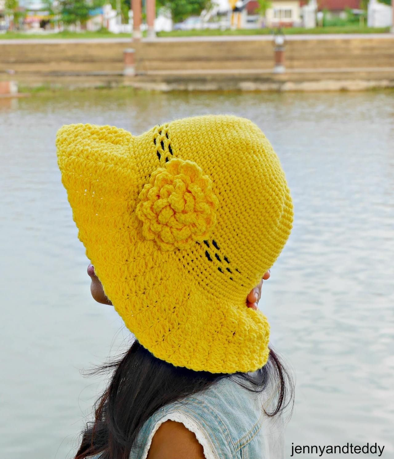 Crochet Sun Hat Pattern Wide Brim Crochet Sun Hat Tutorial Crochet Hats And Head Wear