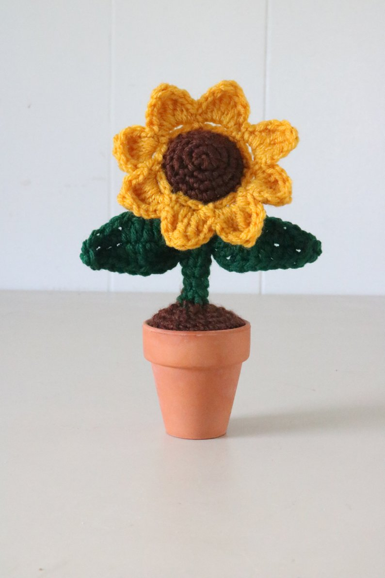 Crochet Sunflower Pattern Crochet Sunflower Pattern Crochet Flower Sunflower Etsy