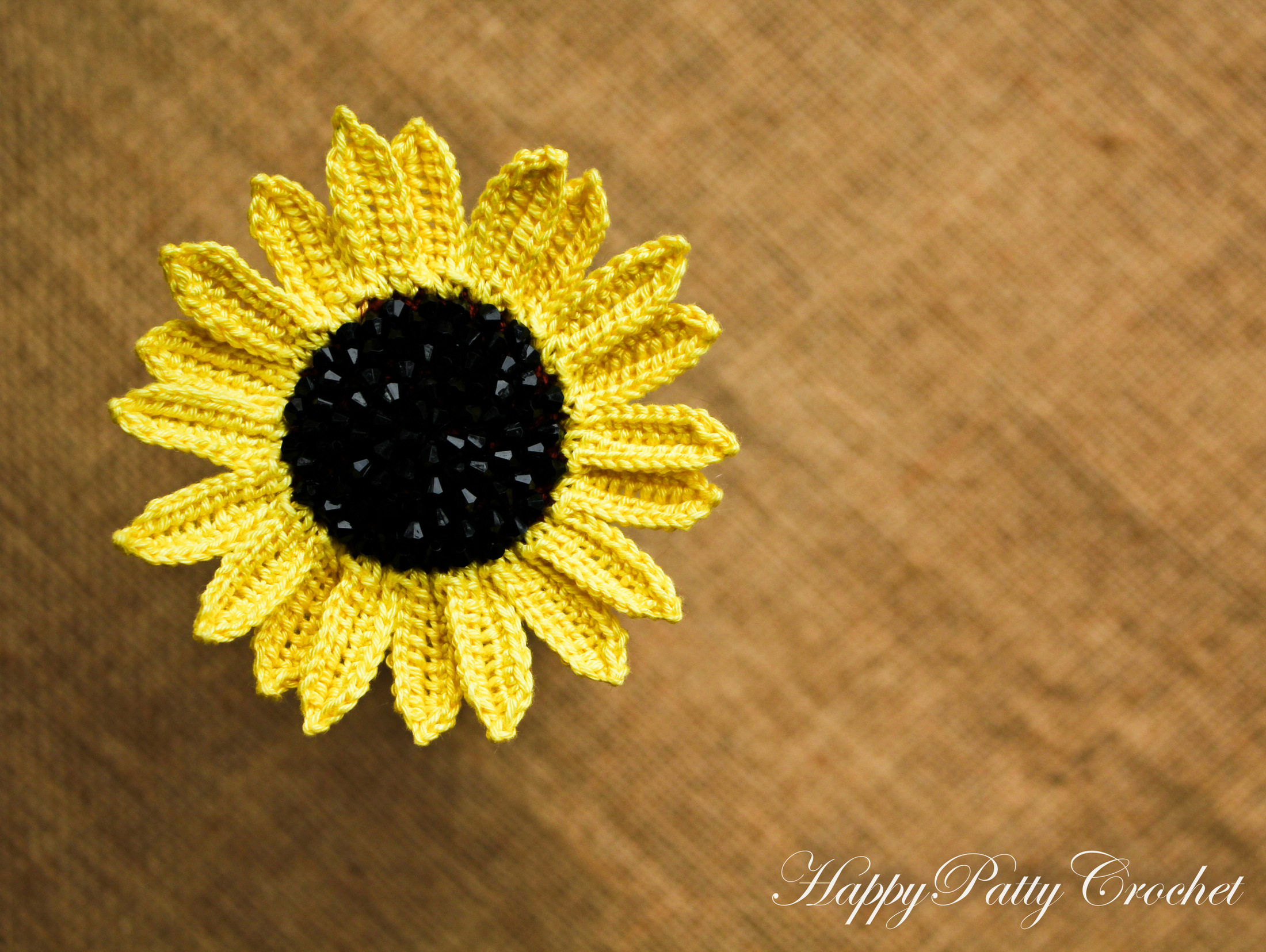 Crochet Sunflower Pattern Large Crochet Sunflower Happy Patty Crochet