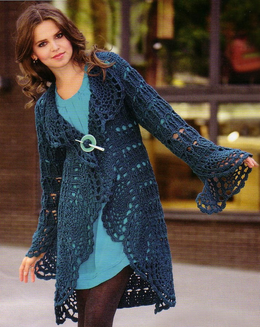 Crochet Sweater Pattern Crochet Cardigan Pattern Casual Cardigan Pattern Warm Crochet Coat