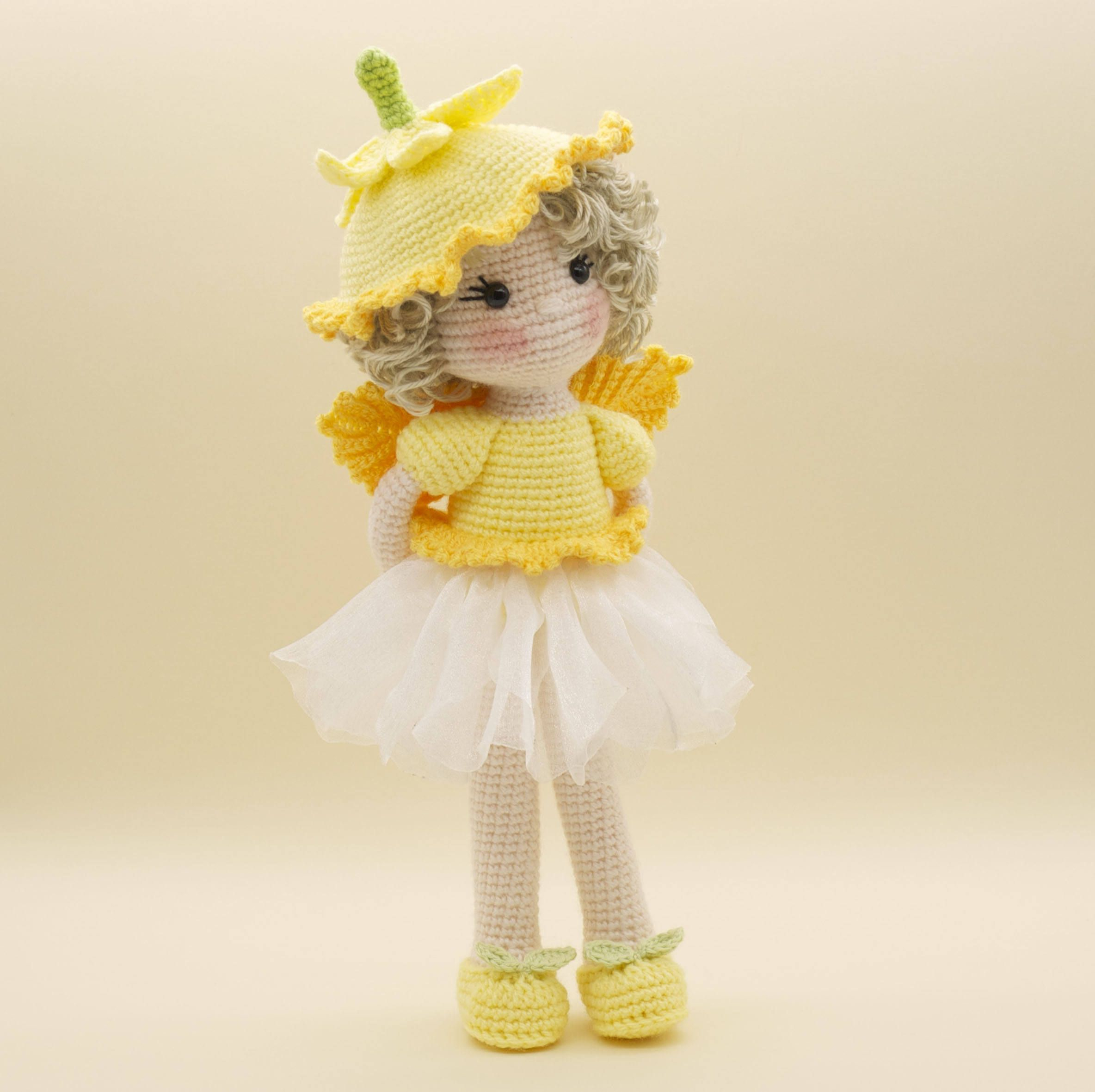 Crochet Sweet Pea Flower Pattern Amigurumi Crochet Doll Sweet Daffodil Flower Fairy With