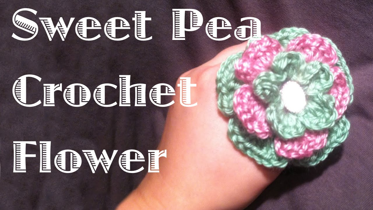 Crochet Sweet Pea Flower Pattern Sweet Pea Crochet Flower Youtube