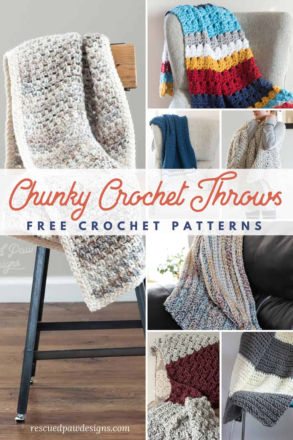 Crochet Thread Patterns 7 Crochet Blankets That Use Bulky Yarn Rescued Paw Designs Crochet