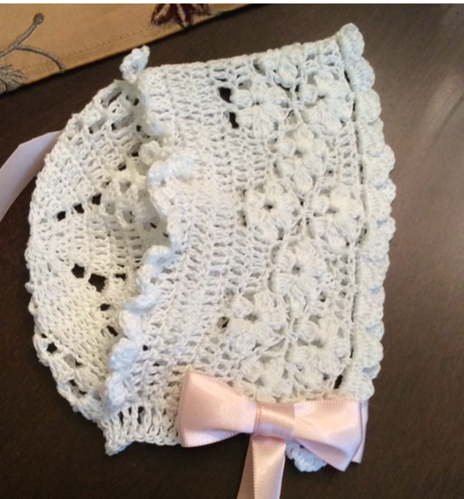 Crochet Thread Patterns Crochet Patterns Of 5 Different Christening Bonnets Etsy