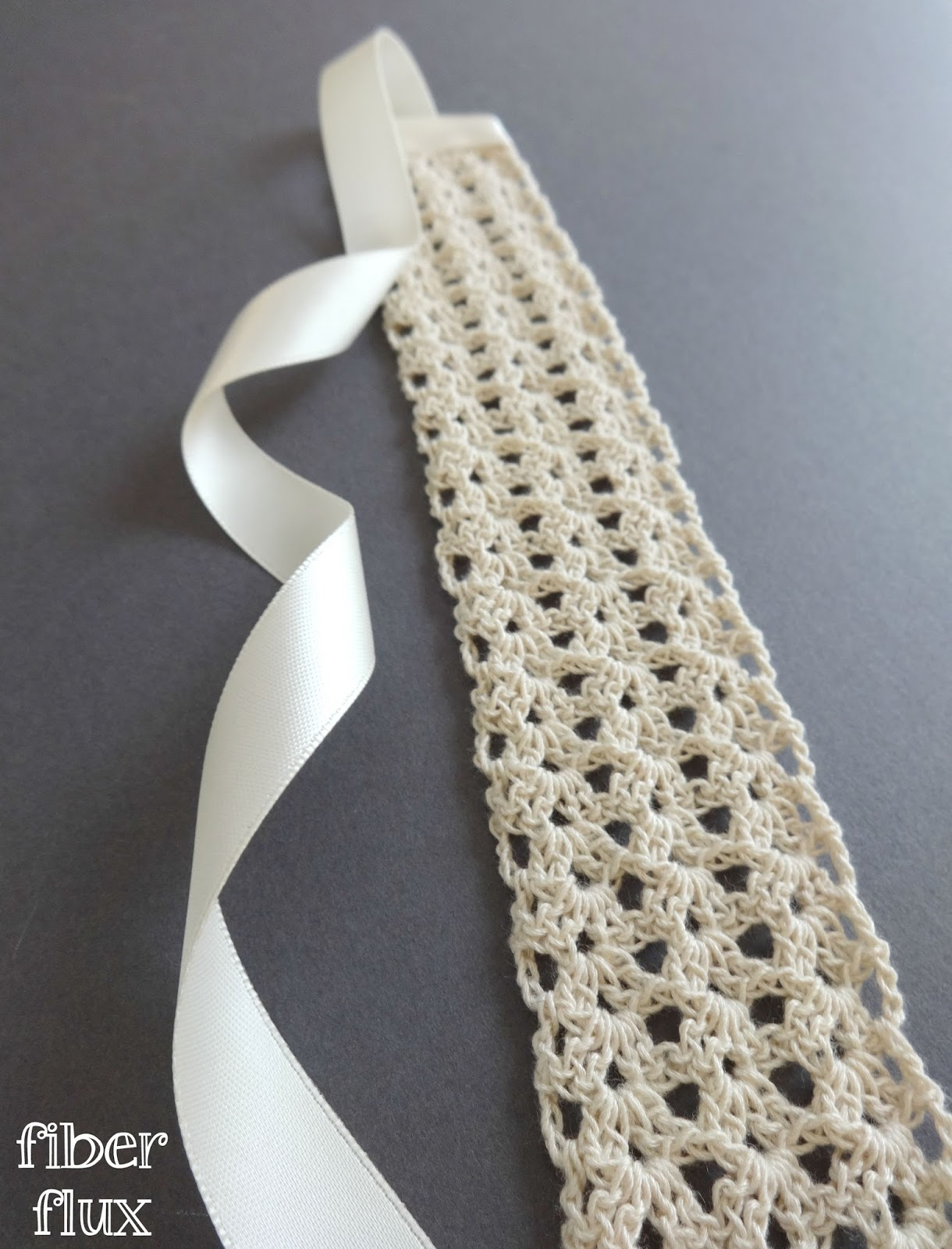 Crochet Thread Patterns Fiber Flux Free Crochet Patternbamboo Lace Headband And Necklace