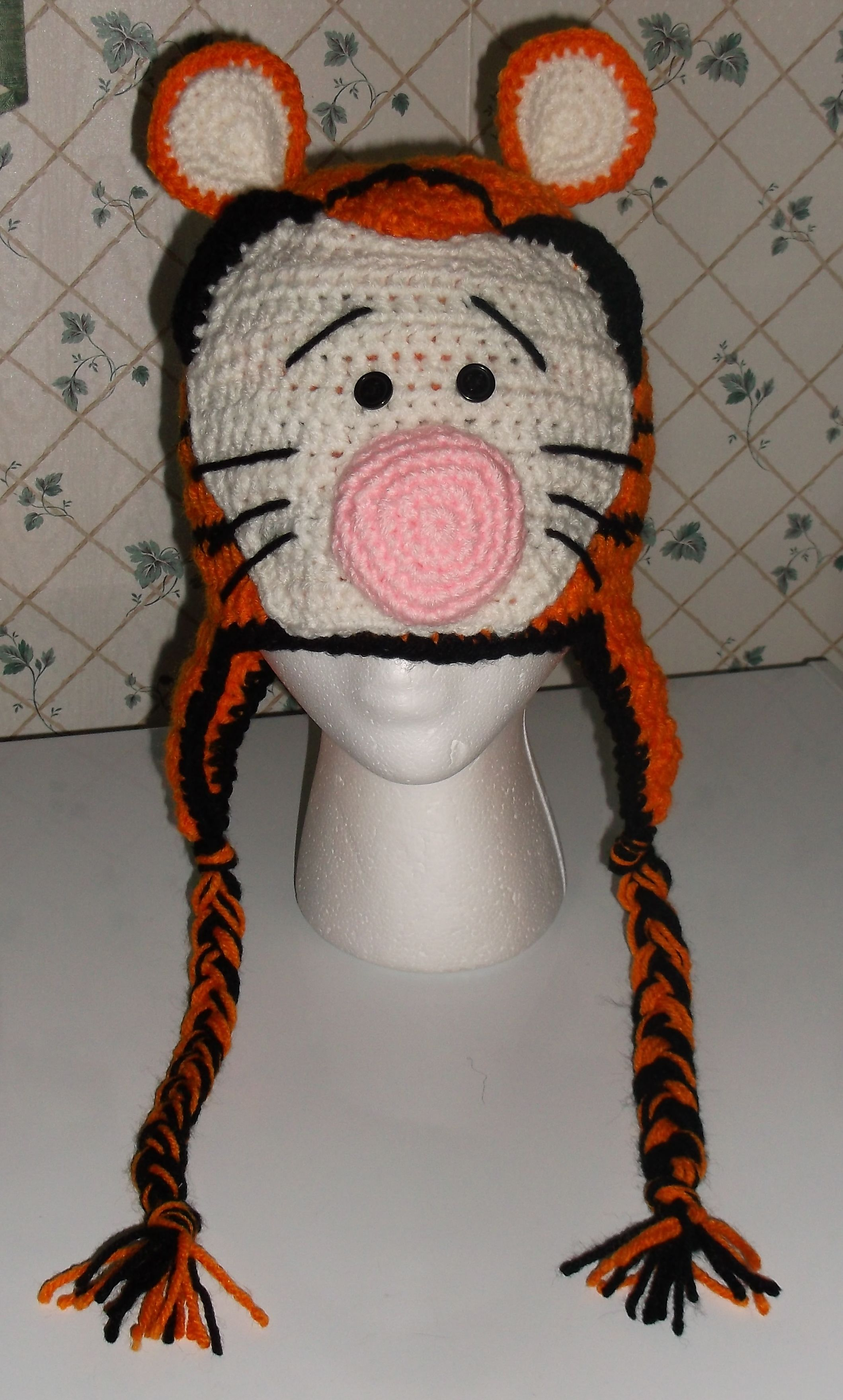 Crochet Tigger Hat Pattern Free Crochet Tigger Hat No Pattern Crochet Hats Headbands Crochet