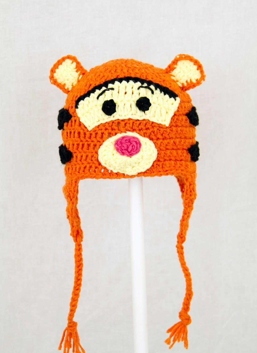 Crochet Tigger Hat Pattern Free Tiger Beanie Crochet Disney Crochet Hats Crochet Ba Hats