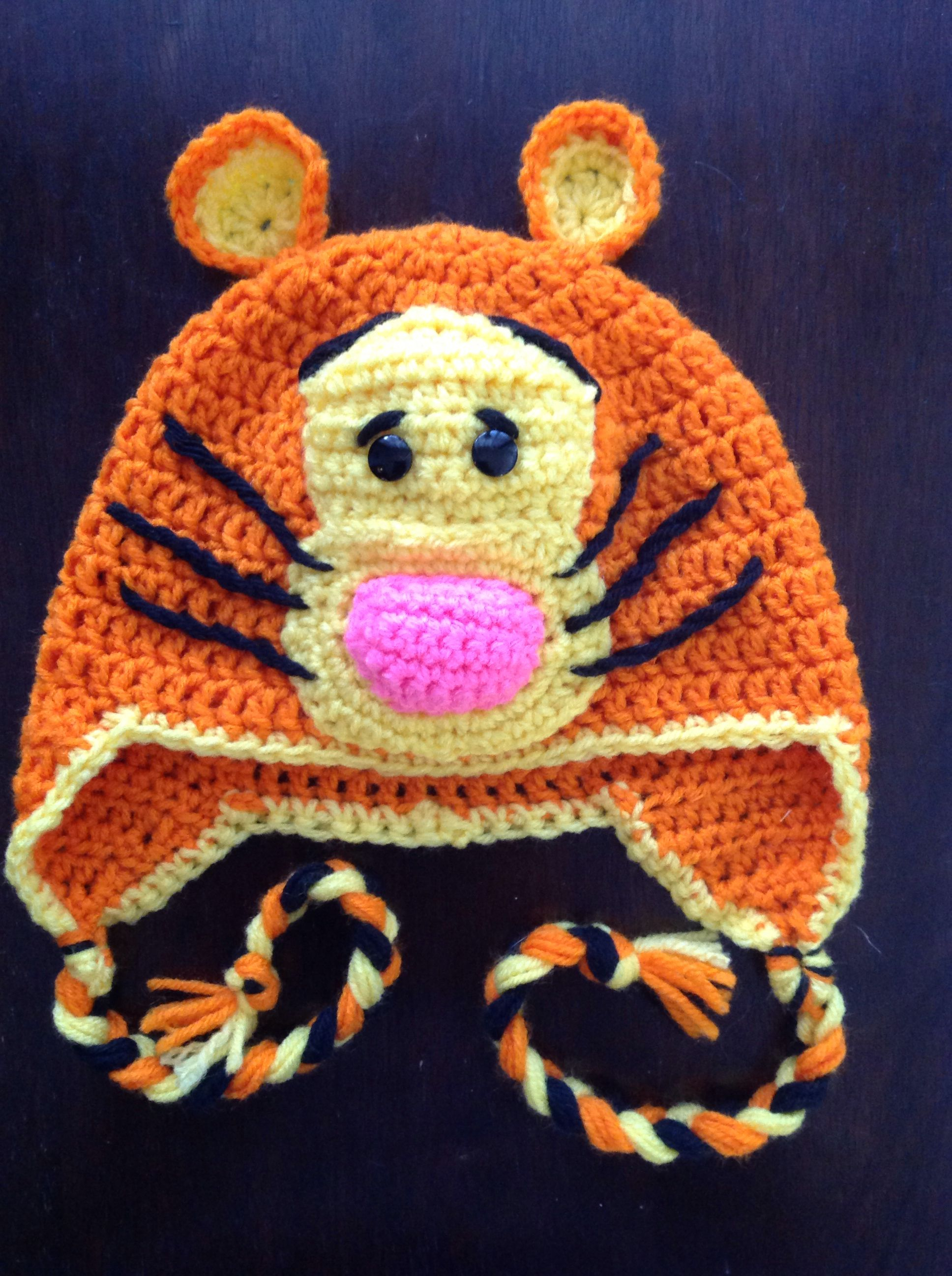 Crochet Tigger Hat Pattern Free Tigger Crochet Hat Crochet Wearables Ive Created Disney Crochet