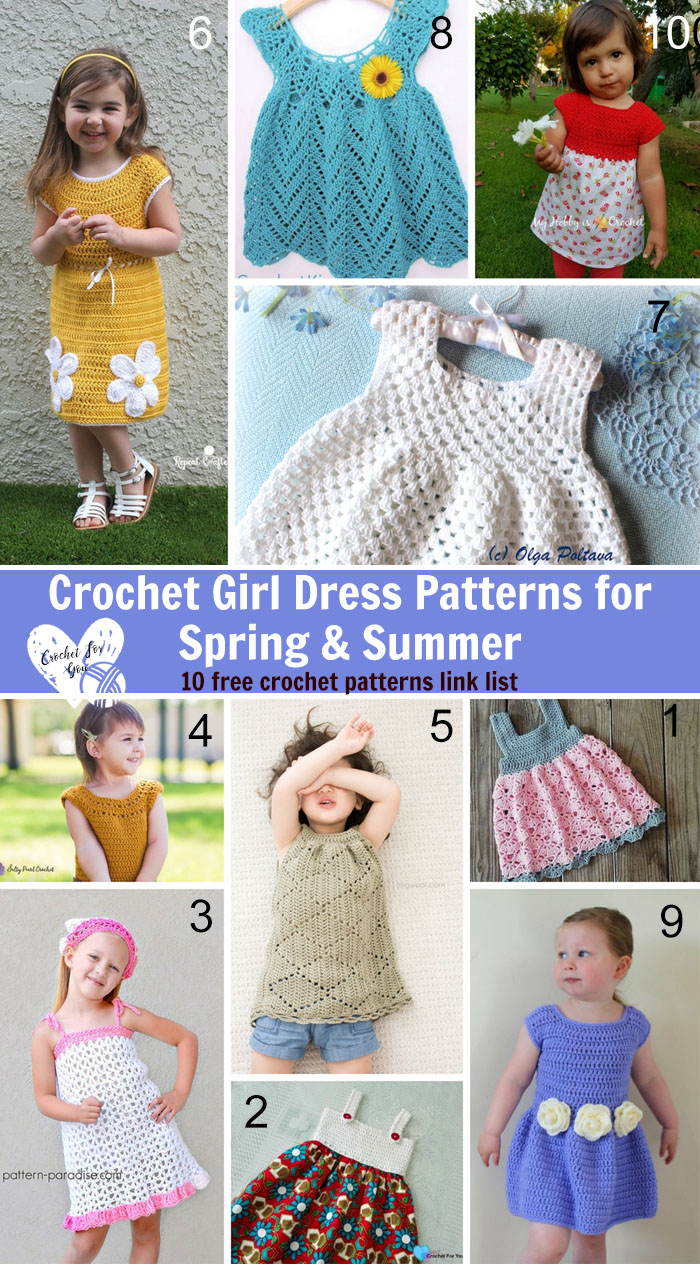 Crochet Toddler Dress Pattern Crochet Girl Dress Patterns For Spring Summer Crochet For You