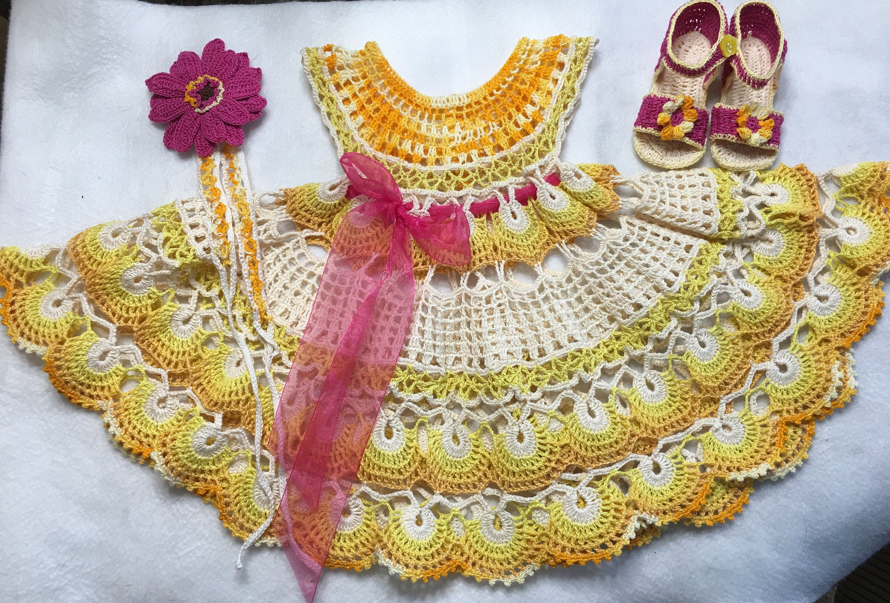 Crochet Toddler Dress Pattern Ftd Crochet Toddler Thread Summer Dress Pattern Crochet Etsy