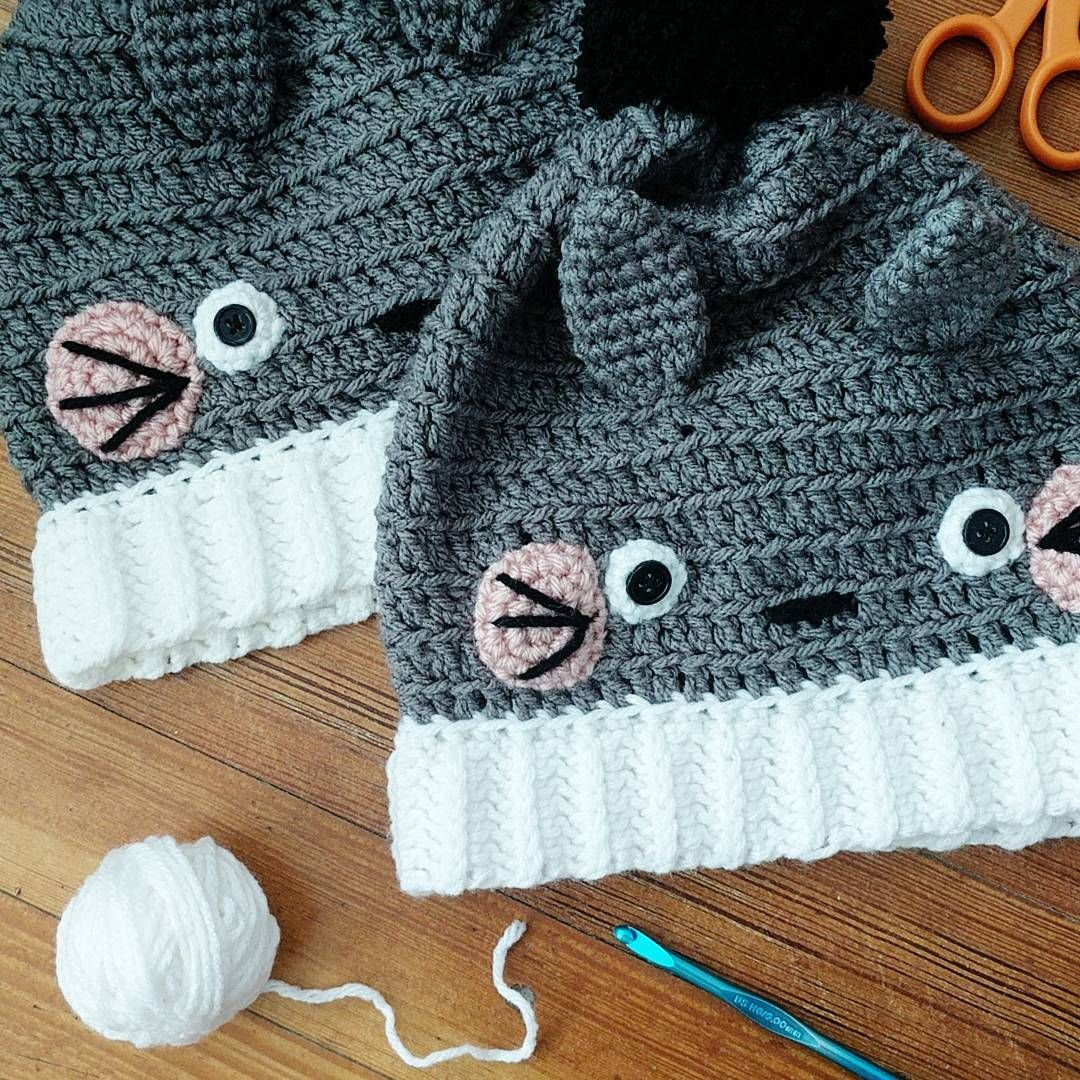 Crochet Totoro Hat Pattern Pin Hellohappy Crochet Patterns More On Crochet Hats