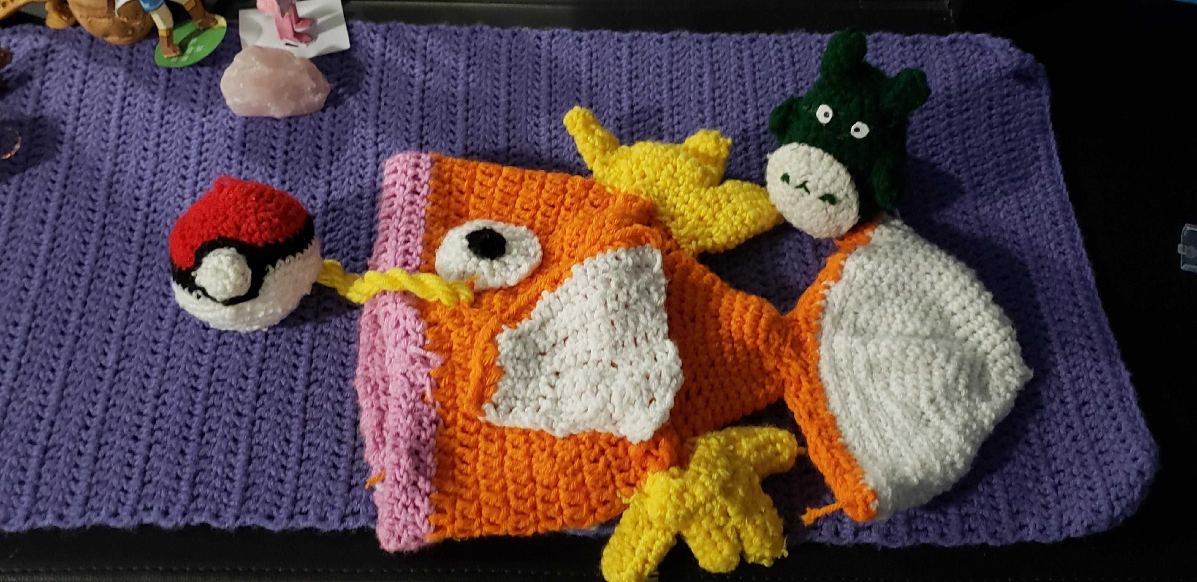 Crochet Totoro Hat Pattern Some Things I Have Crocheted That Im Really Proud Of Magikarp Hat
