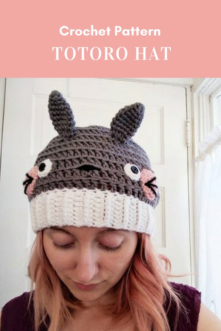 Crochet Totoro Hat Pattern Totoro Crochet Pattern Totoro Hat Crochet Slouchy Hat Slouchy Hat