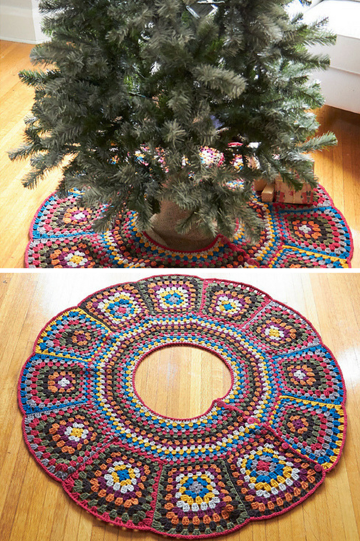 Crochet Tree Skirt Pattern 10crochet Christmas Tree Skirt Free Patterns Knit And Crochet Daily