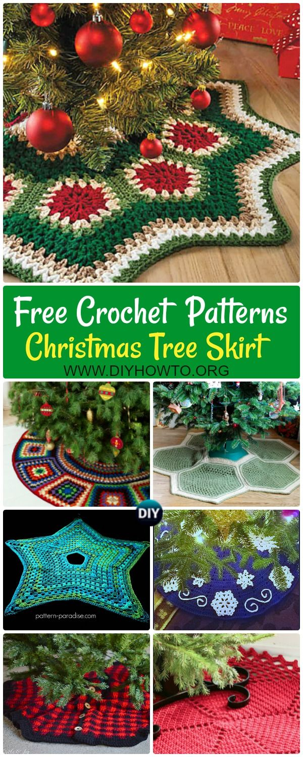 Crochet Tree Skirt Pattern Crochet Christmas Tree Skirt Free Patterns Tejido Pinterest